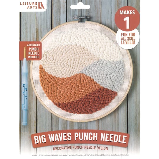 Leisure Arts Big Waves Punch Needle Mini Maker Kit